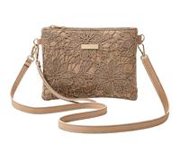 BSITSSS Sac a Main Femme, Fleurs Ajourées Pochette Femme avec Réglables Bandoulière, Marron Fleurs Brodées Cuir Sac Bandouliere pour Mariages Cocktails Cérémonies Shopping Travail Voyages