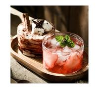 BSKJMMP Bols à Dessert en verre (lot de 4) grand polyvalent bols de service pour gâteau cuisson Snack hébergement un usage Commercial qualité cadeau parfait pour les boulangers hôtes