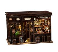 BSKJMMP LED Book Nook Kit de construction de maison miniature pour étagère, projet parfait de bricolage pour la décoration de la maison