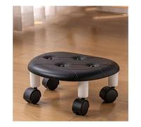 BSKJMMP Tabouret rond à roulettes avec roulettes basses et courtes pour le nettoyage - Tabouret de sol rotatif à 360° en cuir synthétique pour fitness, sport, H : roues pivotantes de 15 cm pour maison