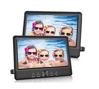 BSL BSL-10D Lecteur DVD portable double écran de 10" Lecteur de fichiers multimédias Lecteur CD et DVD Ports USB, SD/MMC Batterie de 2 500 mAh