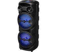 Bsl-S60 Enceinte Bluetooth Avec Éclairage Rgb Radio Fm Lecteur Usb Fonction Karaoké Avec Microphone 2 X 15 W De Puissance Batterie Jusqu'À 4 Heures D'Autonomie Roues Pour Transport[Z342]
