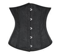 Bslingerie Corset en brocart pour femme Couleur pastel, Noir , S