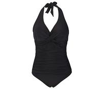 Bslingerie® Femme Natation Pousser Le Buste Maillots Une pièce Maillots de Bain de Loisir (XXL, Licol Noir)
