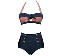 Bslingerie® Femme Retro Taille Haute Bikini Maillots