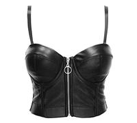 Bslingerie® Femme Sexy Studs Clubwear Bustier brassière (S, Faux Cuir)