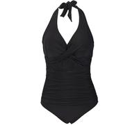Bslingerie® Maillot de bain une pièce pour femme style rétro années 1950, Noir - Dos nu, 3XL