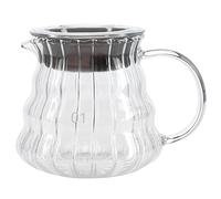 BSLSVGE Bouilloire à café, cafetière, cafetière en verre à haute teneur en borosilicate, verser sur le serveur à café avec poignée anti-brûlure, couvercle en caoutchouc pour la maison, le (300 ml)