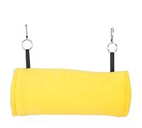 BSLSVGE Hamac pour Hamster, Tube de lit Suspendu en Peluche Chaude pour Petits Animaux, Oiseaux de Compagnie, matériau éponge en Flanelle 21x7x7cm (Jaune)