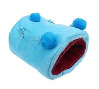 BSLSVGE Nid d'hamster Suspendu en Flanelle épaisse, Mini hamac Chaud pour Petits Animaux, écureuil, hérisson, cochons d'Inde, Chinchillas, Bleu Ciel, Rouge, 22,5 x 19 x 15,5 cm. (Bleu Ciel)