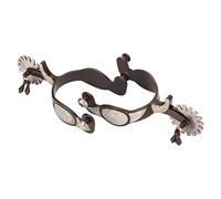 BSLSVGE Western Cowboy Spurs Rétro Bronze Sculpture Florale en Acier À Faible Teneur en Carbone Engrenages Rotatifs Accessoires De Botte D'équitation pour Les Amateurs D'équitation
