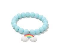 BSLVWG Bracelets Boho,Bracelets colorés arc-en-ciel de l'an 2000 Bracelet perles fait à la main Charm Boho Disc Beaded Stretch Bracelet Cute Summer Beach Jewelry for Women Teen Girls (03)