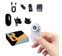 BSLVWG Caméra d'action Mini Pouce,120 ° Large Angle lentille 1080P Petite caméra avec Clip arrière, Vlogging Portable,Enregistrement POV Mains Libres, Cam Casque pour Le vélo,Moto (Blanc)