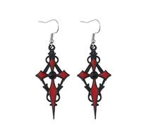 BSLVWG Halloween Noir Bat Vampire Dangle Boucles d'oreilles Long Tassel Croix Strass Dangle Boucles d'oreilles d'horreur effrayantes Halloween Costume Bijoux pour femmes (03)