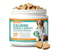 BSLVWG Mâcher calmant pour Les Chiens,Supplément de Chien calmant pour Les Moments calmants,Supplément de soulagement de l'anxiété pour Les mâches Douces de Chien traite avec de la mélatonine