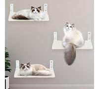BSLVWG Perchoir de fenêtre pour chat sans fil avec housse de coussin pour mur avec 4 ventouses puissantes, lit facile à régler pour rebord de fenêtre, chevet, tiroir et armoire