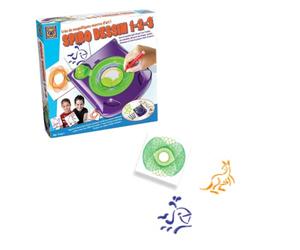 BSM Creative - Kit Loisirs Créatifs - Dessin et Coloriage - Spiro Dessin 1-2-3 - CT 5394 Ensemble de 23 pièces Vert/Violet
