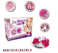 BSM Creative - Top Manucure Salon 3 en 1 - Jouet créatif pour enfant - Studio à ongles pour enfant - Vernie, Paillettes, faux ongles inclus dans ce coffret créatif - CT6112