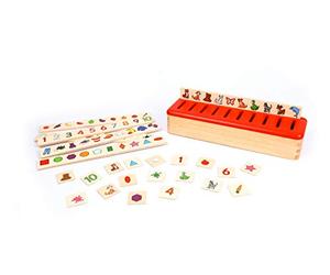 BSM Edufun - Boîte de tri 6 réglettes-Pédagogie Montessori - Jeu Educatif pour Enfant - Apprendre en s'amusant - Développe : capacités motrices et sensorielles de l'enfant - EF 31105