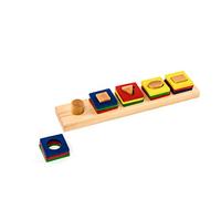 BSM Edufun - Jeu D'Encastrement En Bois - Pédagogie Montessori - Shape Up - EF 00003