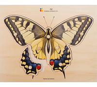 BSM- Jeu encastrement-Puzzle Le Papillon, E72511470, Bois