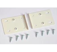 BSM Marketing Kit de réparation de charnière de porte de placard de cuisine comprenant plaques et vis de fixation marron, crème, zinc et blanc (4, crème)