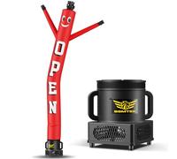 BSMTEK - Tube à air gonflable de 2,1 m avec souffleur et roue, marionnettes à air, artiste de danse pour ouverture de centre commercial, parc d'attractions, décoration extérieure