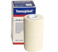 BSN - Bandage élastique Adhésif Tensoplast, Bords Souples et Matériau Adhésif Poreux, Bande Centrale Jaune, Taille 4,5 m x 10 cm, 1 pièce