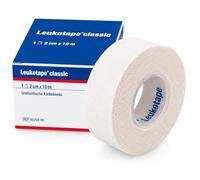 BSN Leukotape Classic, Sport Tape, Tape Verband, 10 m x 2 cm, weiß