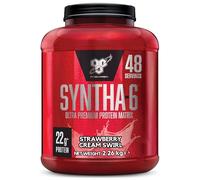 BSN Syntha 6, protéines en poudre de qualité supérieure pour la croissance et la réparation musculaire, faible teneur en sucre et haute teneur en protéines, Cheesecake Vanille, 48 portions, 2,26 kg