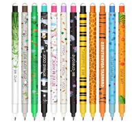 BSNRDX Lot de stylos gel effaçables, Thèmes boule sur les extrémités pour enlever l'encre thermosensible, diamètre de la pointe 0,7 mm (Set2)