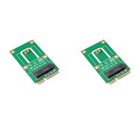 Bsowte Lot de 2 adaptateurs NGFF vers Mini PCI-E vers M2 - Interface M2 Key NGFF E pour module Bluetooth sans fil M2