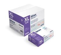 BSPOT Gants en Latex Taille XL - Pour examen , santé , hygiène , nettoyage , alimentation , jetables et sans poussière Boîte de 100 unités.