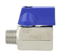 BSPP Shut Off Ball Valve | 2 - Way Stainless Steel 304 Male Female Thread | Water/Gas/Oil Pipe Connection | 1/4 3/8 1/2 Inch Sizes (【Inner and external thread M/F】1/4)