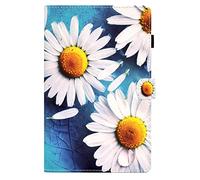 Bspring Coque Compatible avec Samsung Galaxy Tab A7 Lite 2021 8,7 Pouces- Étui PU Cuir Housse Fin et Léger Cover Rabat Pliable Pochette pour SM-T225 / T220 / T227,Fleur