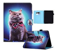 Bspring Coque liseuse Compatible avec 6,8 Pouces Kindle Paperwhite 11e Gén (Modèle 2021), Étui Pliable pour Kindle Paperwhite Édition Signature Tablette, Auto Réveil/Veille,Frère Chat