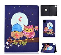Bspring Coque pour iPad Pro 11" 2020/2018 Etui Case Cover Housse de Protection Multi Angles avec Auto Réveil/Sommeil et Carte de Documents Pocket,Couple