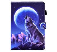 Bspring Étui Folio pour Kindle 11ème génération (2022) - Coque Housse Protection Magnétique Smart Cover pour Kindle 6" (11ème génération) - Version 2022/2024，Réveil/Sommeil Automatique,Loup
