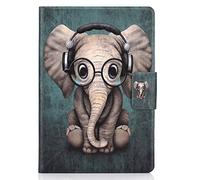 Bspring Étui pour 6" Nouveau Kindle (11e génération, modèle 2022/2024), Coque de Protection Kickstand avec Fente pour Carte et Support Pliable, Veille/Réveil Automatique,Éléphant