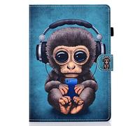 Bspring Étui pour 6" Nouveau Kindle (11e génération, modèle 2022/2024), Coque de Protection Kickstand avec Fente pour Carte et Support Pliable, Veille/Réveil Automatique,Singe