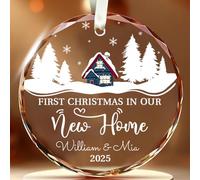 BSQUIELE Cadeaux de pendaison de crémaillère personnalisés pour une nouvelle maison - Décoration de Noël dans notre nouvelle maison - Cadeaux de pendaison de crémaillère pour jeunes mariés, fiancés