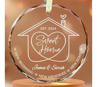 BSQUIELE Ornement personnalisé pour nouvelle maison - Décoration de maison douce - Cadeaux de pendaison de crémaillère personnalisés pour une nouvelle maison - Cadeaux de pendaison de crémaillère pour