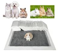 bssmmai 50 Pièces Alaise pour Chien, Coussinets Jetables pour Lapin, Hygiéniques Chiens Grands, Tapis Absorbant pour Lapins Animaux de Compagnie, Chiots, Chats, Chinchillas, Hamsters (60 x 45 cm)