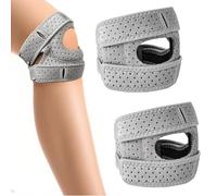 bssmmai Lot de 2 genouillères rotuliennes taille L pour homme et femme, réglable, stabilisation, genouillère, protection du genou, genouillères pour exercices de gymnastique et course à pied