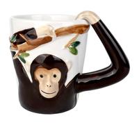 bssmmai Tasse à café amusante en forme de singe, motif 3D - Tasse en céramique - Tasse de singe personnalisée avec anse - Cadeau amusant pour la famille, les amis, les anniversaires - 310 ml
