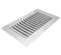 BSSTORE Grille d'aération rectangulaire en acier inoxydable, 230 x 125 mm, volet pour bateau