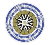 BSSTORE Signal adhésif rose des vents 15 cm, pour bateau, bateau, bateau, loisirs, loisirs