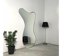 BST FURNH Miroir Baleine au Design Unique, 119 x 58 cm - Montage Mural ou sur Pied sans Cadre, pour Chambre ou Salle de Bain - Forme irrégulière