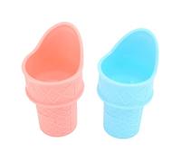 BSTCAR 2 pièces Scoops de crème glacée, Mini Scoops de crème glacée en Plastique réutilisable Holder de crème glacée en Plastique Ice Cream Snow Cone Rack