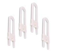 BSTCAR 4 Pièces Serrure en Forme de U Serrures de Tiroir à L'épreuve des Enfants, Protection pour bébé sans Perçage, Loquets de Serrure en Forme de U pour Armoire à Double Porte